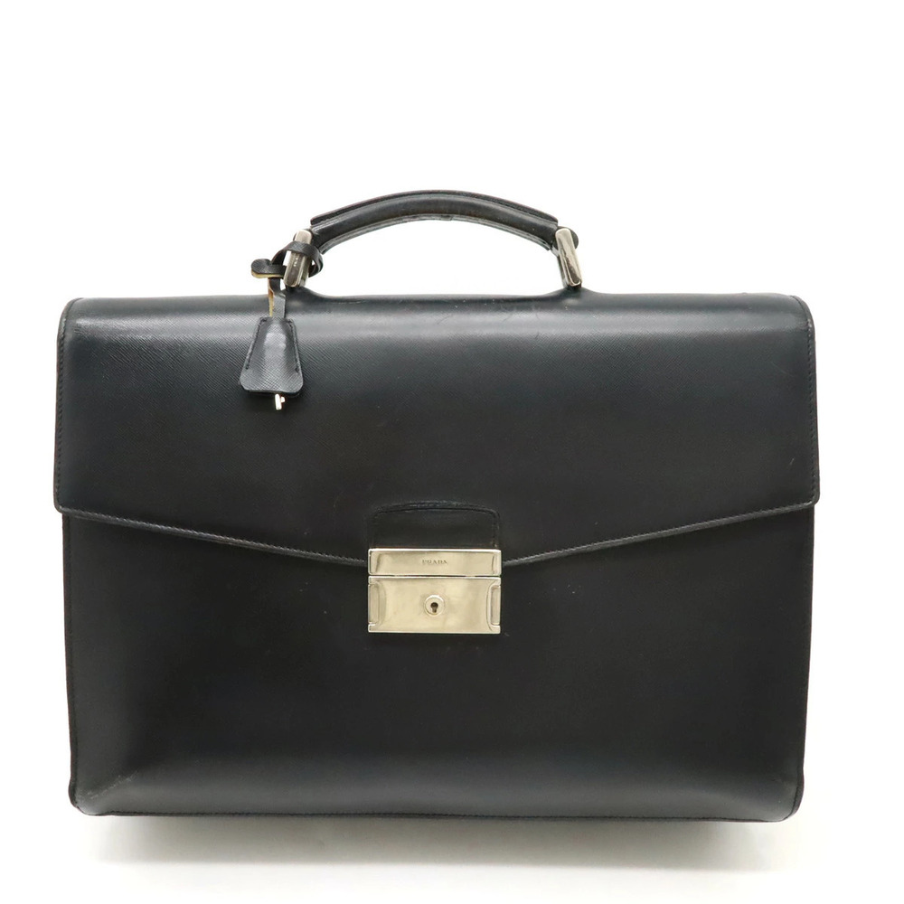 Prada business bag Briefcase Tessuto leather NERO black